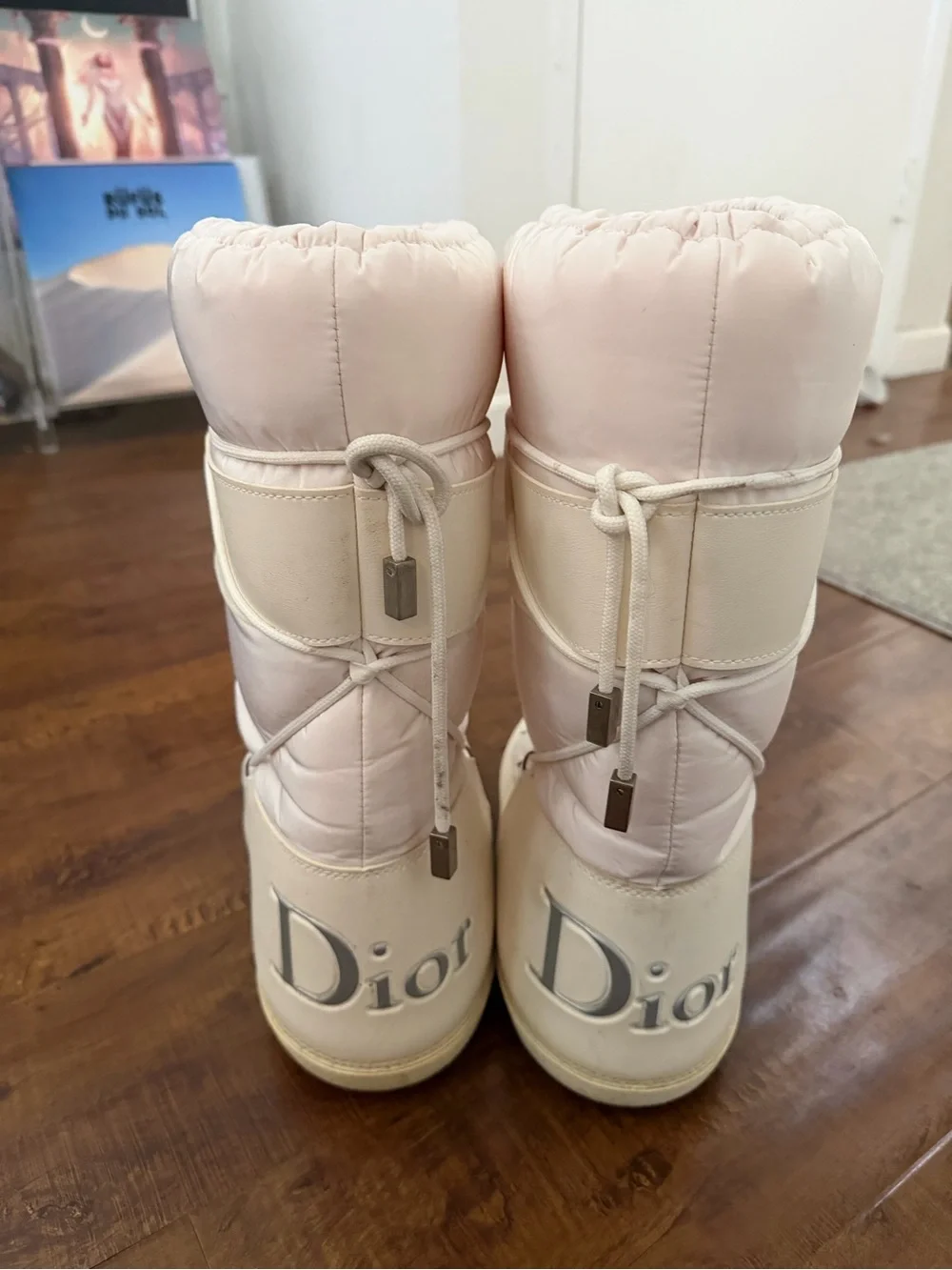 Rare Vintage Christian Dior Galliano Era Moon Boots Snow Boots White 38–40 Y2K